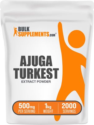 BulkSupplements.com Ajuga Turkest Extract Powder - Herbal Supplement Powder, Ajuga Powder, Ajuga 500mg - Pure &amp; Gluten Free, 500mg per Serving, 1kg (2.2 lbs) (Pack of 1)