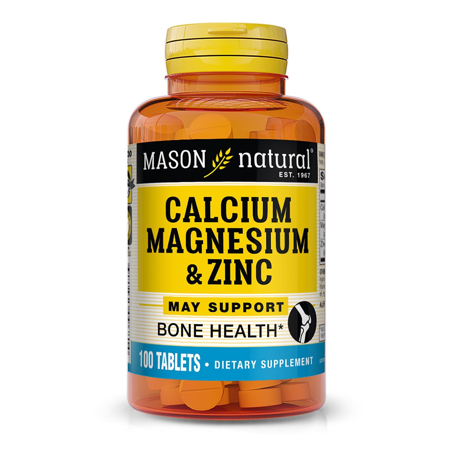 MASON Vitamins Calcium Magnesium &amp; Zinc Tablets, 100 Count