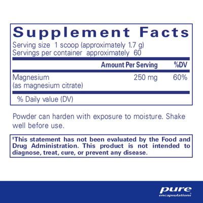 Pure Encapsulations Magnesium (Powder) | Supports Cardiovascular Function, Muscle Function, and Calming | 3.7 Ounces