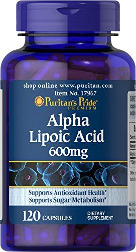 Puritan&#39;s Pride Alpha Lipoic Acid 600 Mg, 120 Count