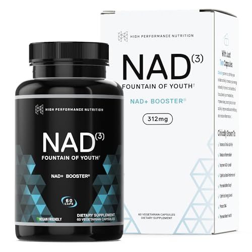 HPN NAD+ Booster (NAD3), Anti Aging Cell Booster, NRF2 Activator, Nicotinamide Riboside Alternative, NAD Supplement Natural Energy, Longevity, and Cellular Health, 312 Mg per Serving (1 Month Supply)