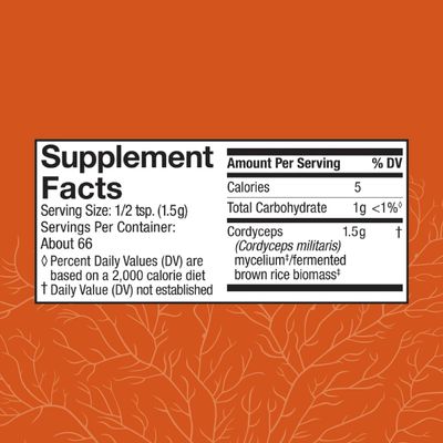 Host Defense Cordyceps Powder - Immune & Energy Support Supplement - Kidney Health Supplement with Cordyceps - Fitness Support Supplement to Aid Oxygen Uptake - 3.5 oz (66 Servings)*