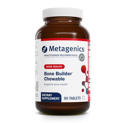 Metagenics Bone Builder Chewable - Bone Strength Supplement* - Comprehensive Mineral Support* - with Calcium, Vitamin D &amp; Magnesium - Non-GMO - Gluten-Free - 90 Tablets