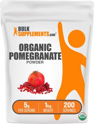 BulkSupplements.com Organic Pomegranate Powder - Pomegranate Supplement for Immune Support, Pomegranate Powder Organic - Gluten Free, 5g per Serving, 1kg (2.2 lbs) (Pack of 1)