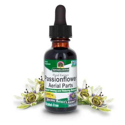 Nature&#39;s Answer Passion Flower | Super Concentrated | Liquid Herbal Tincture Supplement Drops | Natural Calming Botanical | Non-GMO | Alcohol-Free, Gluten-Free &amp; Vegan 1oz