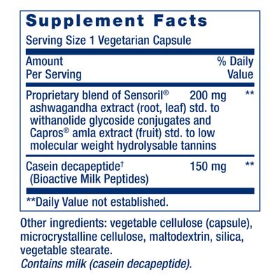 Life Extension Enhanced Sleep Without Melatonin, ashwagandha, amla, Casein Milk peptides, melatonin-Free Supplement for Sleep & Stress Support, Gluten-Free, Non-GMO, Vegetarian, 30 Capsules