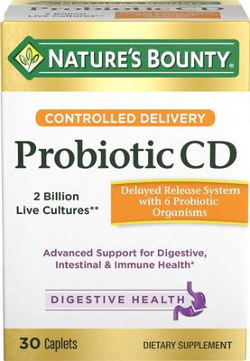 Nature&#39;s Bounty Controlled Delivery Probiotic CD Caplets 30 ea (Pack of 2)