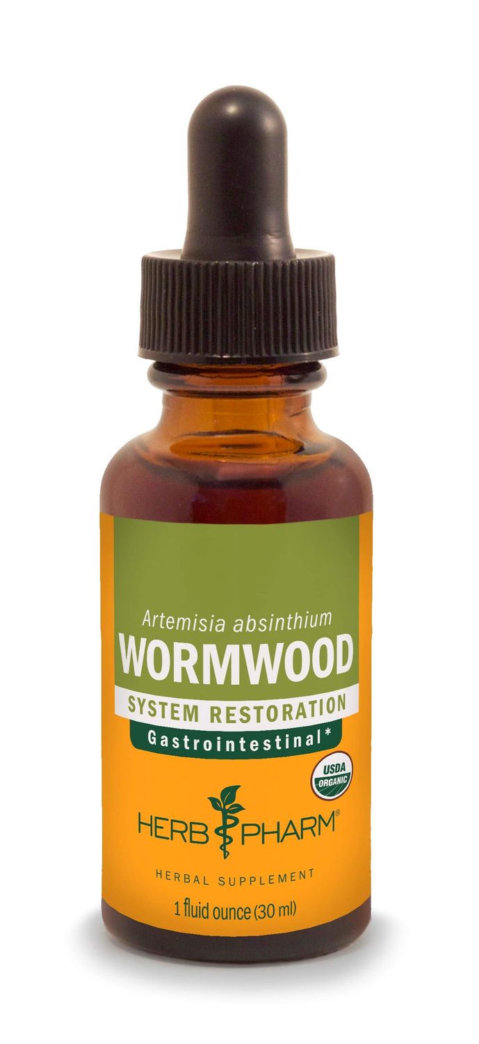 Herb Pharm Certified Organic Wormwood Liquid Extract for Digestive System Support - 1 Ounce