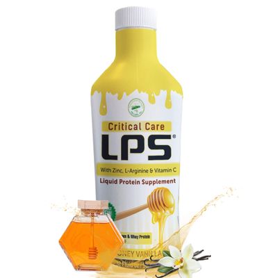 Nutritional Designs LPS Liquid Collagen &amp; Whey Protein Supplement, Sugar-Free, Non-GMO Drink, Promotes Healthy Skin &amp; Hair for Men &amp; Women. (Critical Care) Honey Vanilla