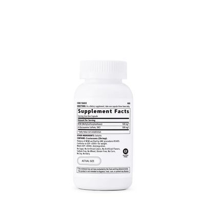 GNC MSM/Glucosamine 500mg/500mg, 90 Capsules, Supports Joint Function and Joint Cartilage