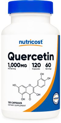 Nutricost Quercetin 1000mg, 120 Capsules - Vegetarian Capsules, 60 Servings, 500mg Per Capsule, Non-GMO, Gluten Free