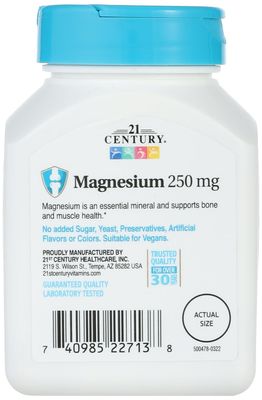 Magnesium 250 Milligrams 110 Tabs
