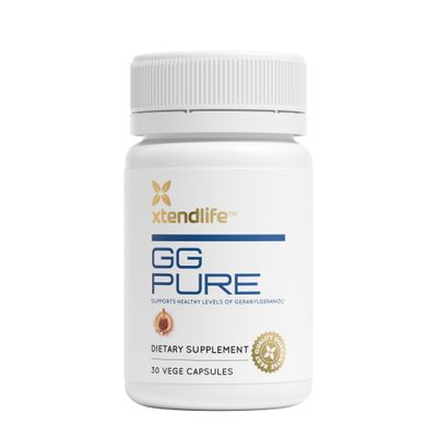Xtendlife GG Pure - Geranylgeraniol (GG) Cardio Health and Healthy Aging- Helps Prevent Statins from Lowering CoQ10, 30 Capsules (1 Month Supply)