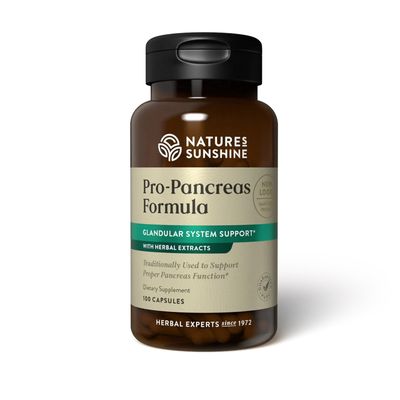 Nature&#39;s Sunshine Pro-Pancreas, 100 Capsules, Kosher | Herbal Formula Enhances Digestion, Promotes Immunity, and Helps the Liver and Pancreas