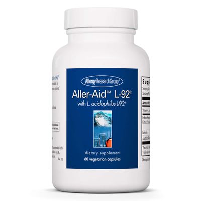 Allergy Research Group Aller-Aid L92 Supplement - with Lactobacillus Acidophilus, Indian Frankincense, Boswellic Acid, Vegetarian Capsules - 60 Count