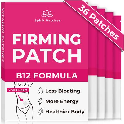 Firming B12 Patches (Pack of 36) - 100% Natural Vitamin Patches for Women, Energy &amp; Body Support, Self-Adhesive Transparent Patches - Enhanced Formula