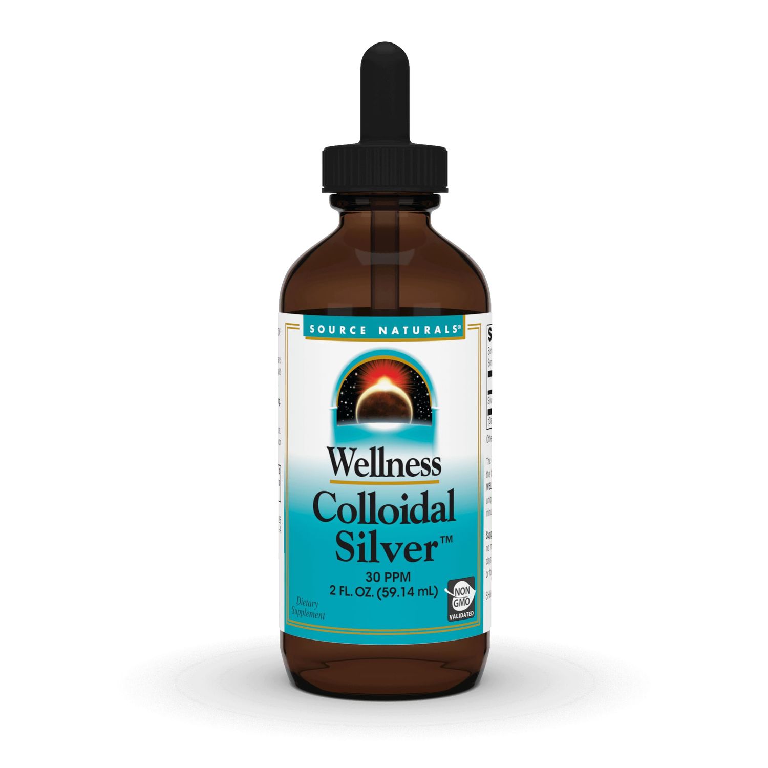 Source Naturals Wellness Colloidal Silver 30 ppm, Supports Physical Well Being* - 2 Fluid oz