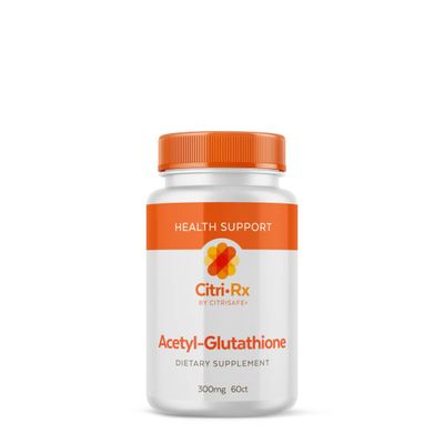 CitriRx Acetyl Glutathione - 300mg, 2 Months Supply - Made in USA - Best Absorption Highly Potent Antioxidant with Magnesium - 60 Capsules