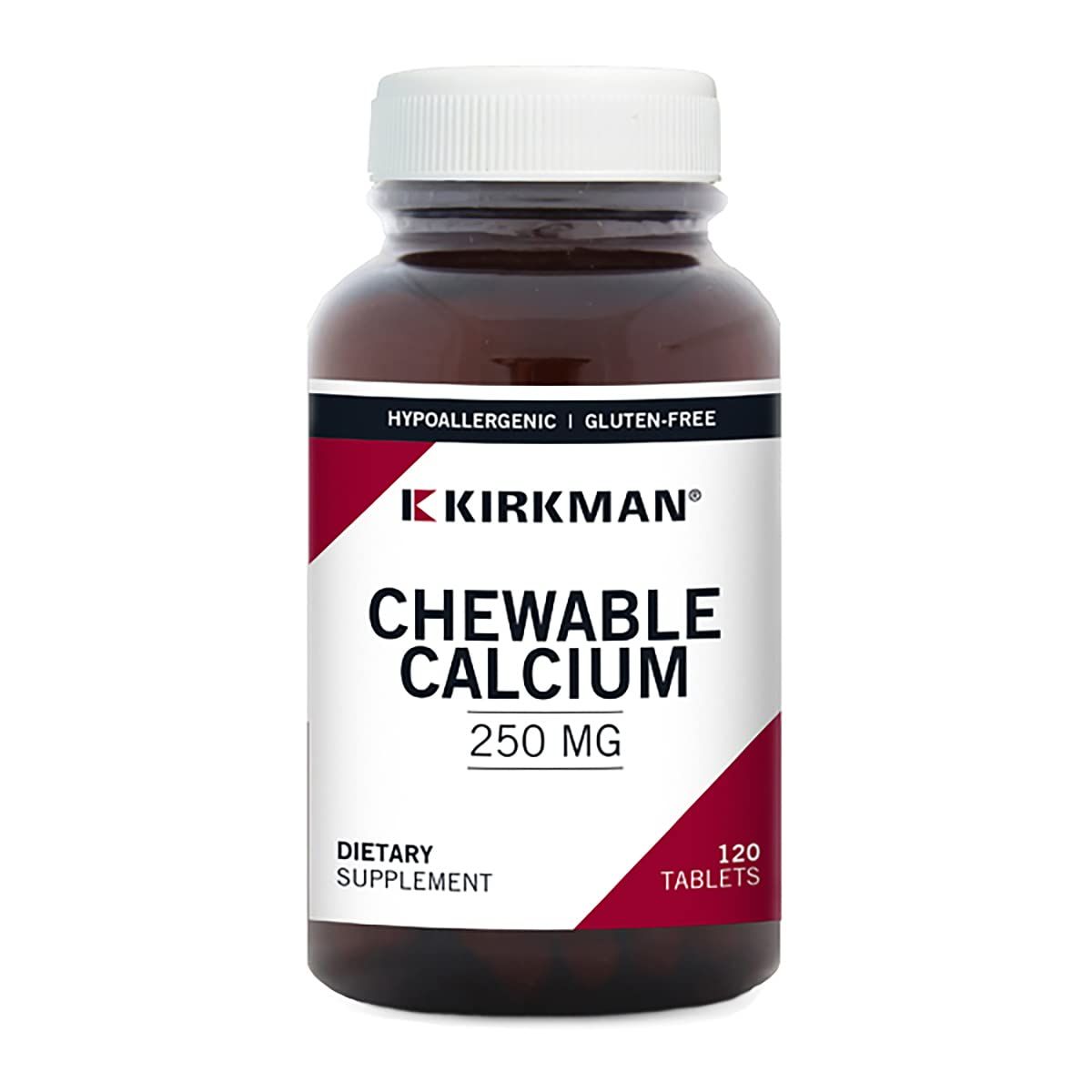 Kirkman - Calcium 250mg with Vitamin D3-120 Tablets - Essential Minerals - Helps Maintain Strong Bones - Hypoallergenic