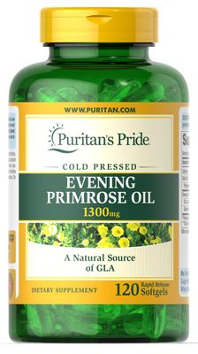 Puritan&#39;s Pride Evening Primrose Oil 1300 mg with Gla Softgels, 120 Count