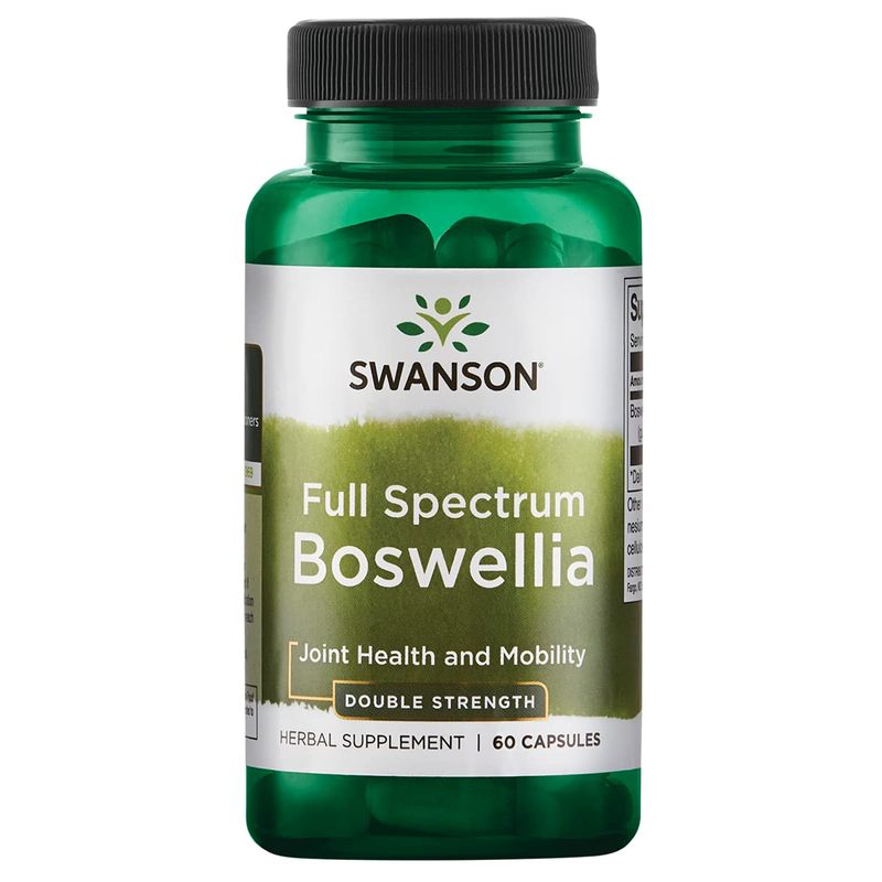 Swanson Double Strength Boswellia - Ayurvedic Herb for Joint Flexibility &amp; Mobility Support - Boswellia Serrata Resin - (60 Capsules, 800mg Each)