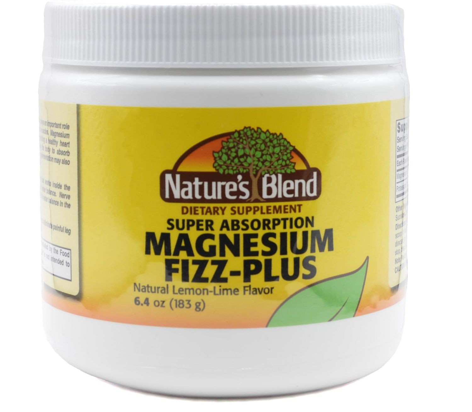 Nature&#39;s Blend Magnesium Fizz-Plus Lemon-Lime Flavor 6.4 oz Powder