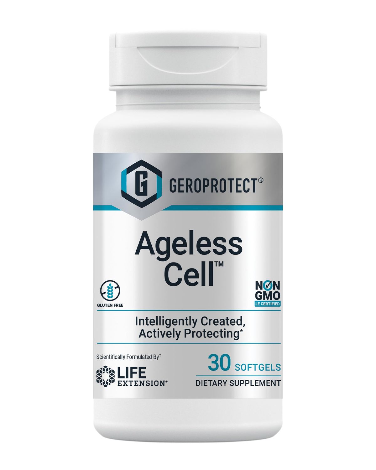 Life Extension GEROPROTECT Ageless Cell - Anti-aging Cellular Rejuvenation &amp; Energy, Promotes Youthful Cellular Metabolism, Support Organ Health - Gluten-Free, Non-GMO - 30 Softgels