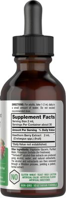 Horbach Hawthorn Berry Extract | 2 fl oz | Alcohol Free Liquid Tincture | Vegetarian Supplement, Non-GMO, Gluten Free