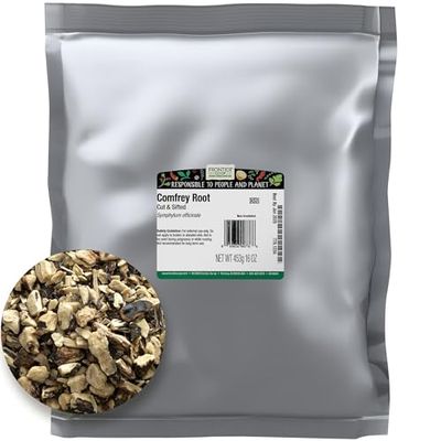 Frontier Co-op Dried Comfrey Root, Cut &amp; Sifted - 1lb Bulk Bag - Pure &amp; Natural Comfrey Herb, Perfect for Lotions, Creams, and Hair Rinses, Kosher