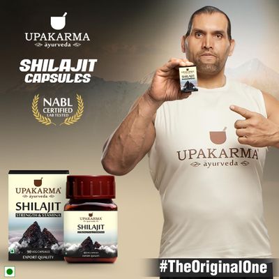 Upakarma Ayurveda 100% Pure Shilajit 90 Capsules for Strength,Stamina,Immune Support,Natural Source of Fulvic Acid & Trace Minerals-1000 MG for 2 Capsule(Daily Dosage), 45 Days of Supply - Pack of 1