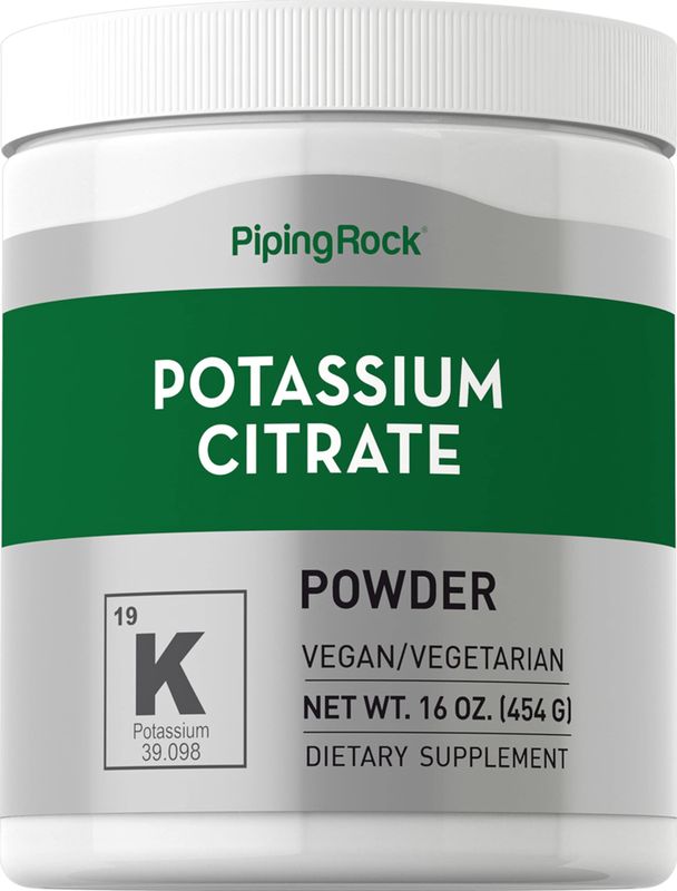Piping Rock Potassium Citrate Powder 1 lb | Vegan, Vegetarian, Non-GMO, Gluten Free Supplement