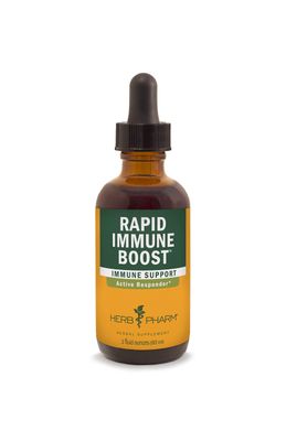 Herb Pharm Organic Rapid Immune Boost: Fast-Absorbing Tincture for Adults, Echinacea Tincture with Goldenseal, Ginger Extract &amp; Elderberry, Immune Support Supplement &amp; Wellness Aid, 2 Oz