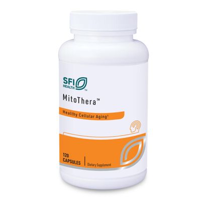 Klaire Labs Mitothera Capsule Formula - Mitochondrial Energy Focused Support with CoQ10 as Ubiquinone &amp; Red Grape Extract, Soy-Free (120 Capsules)