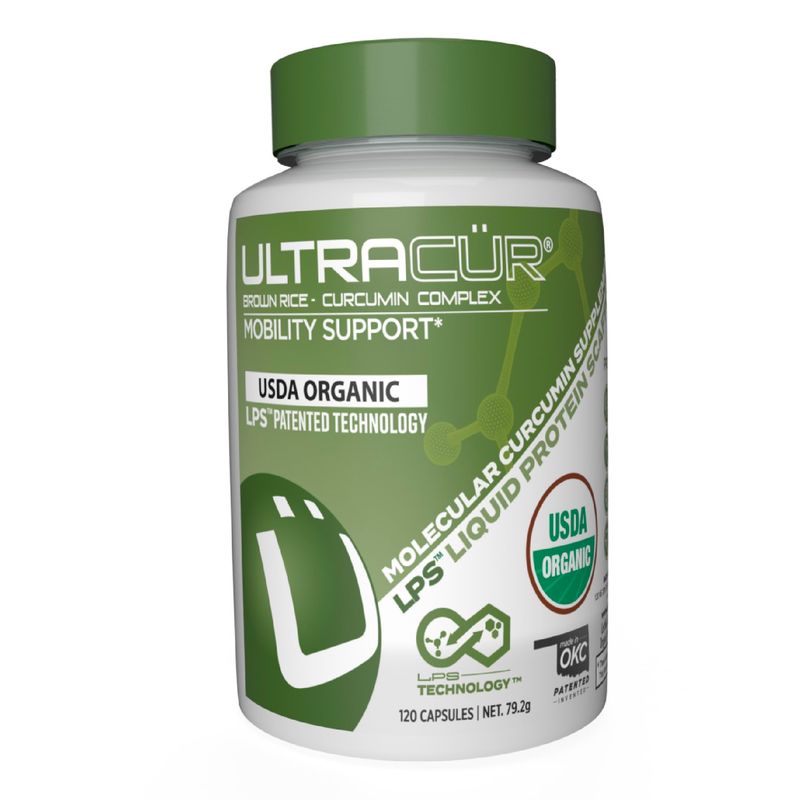 UltraCur Organic USDA Certified Turmeric Capsules - The Curcumin You Can Feel! - Turmeric Curcumin Supplement for Optimal Health and Joint Support (120 Count) - Organic Turmeric Supplement Capsules