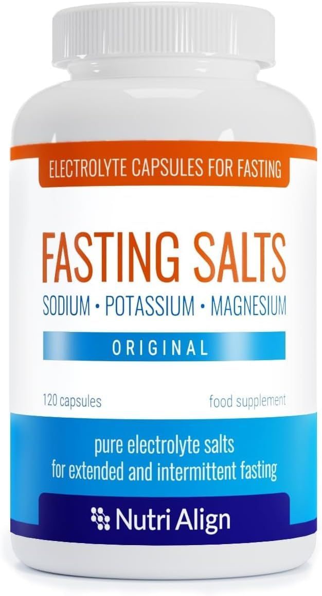 Nutri-Align Fasting Salts Fasting Electrolytes, 120 Capsules | Pure Electrolyte Capsules for Fasting - Intermittent &amp; Extended Fasting | Sodium Potassium Magnesium Electrolytes | Sugar &amp; Filler Free