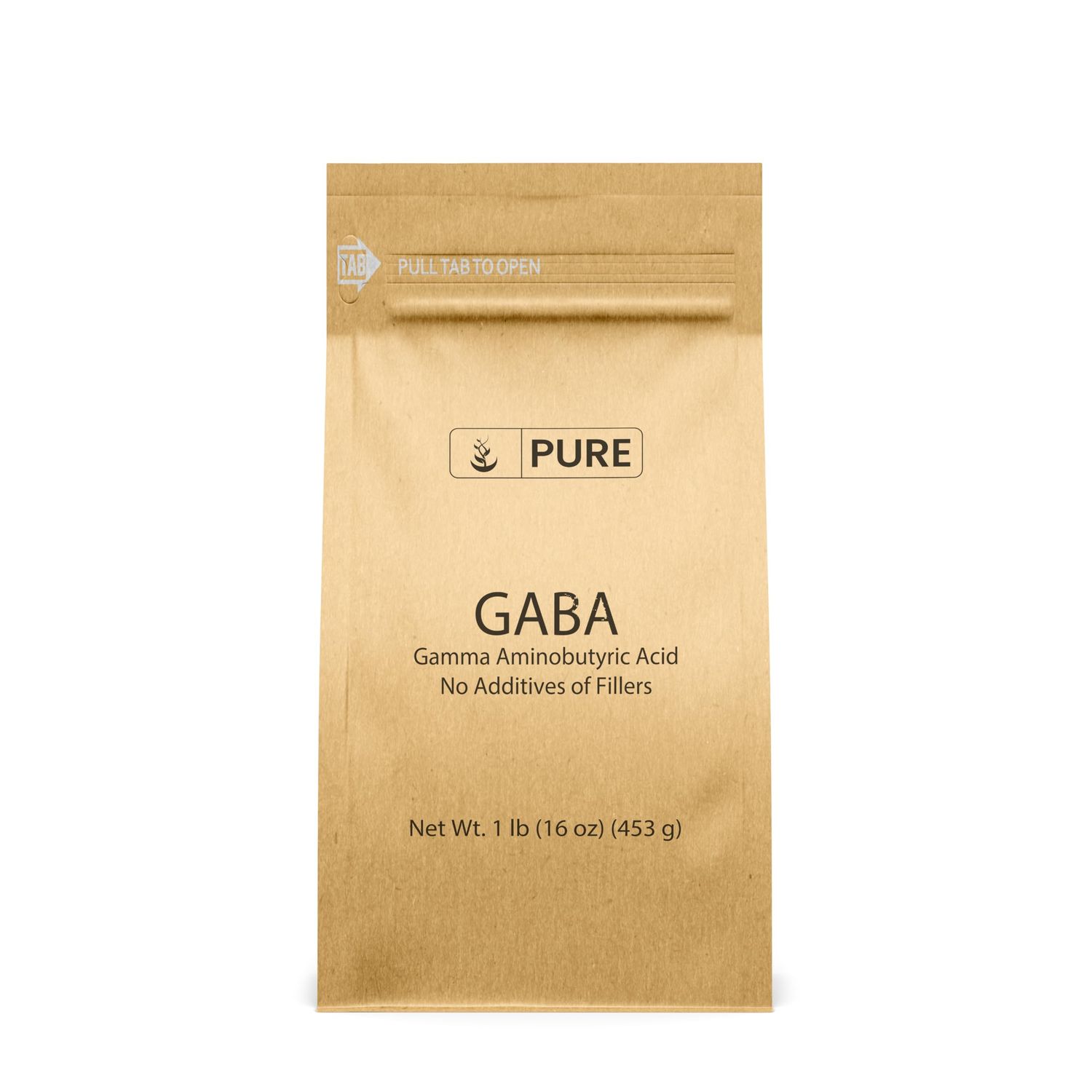 Pure Original Ingredients Gamma Aminobutyric Acid (GABA) Powder (1 lb) Always Pure, No Fillers Or Additives, Lab Verified