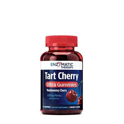 Nature&#39;s Way Tart Cherry Ultra Gummies, Antioxidant Support from Anthocyanins*, 1,200 mg Montmorency Cherry per 3-Gummy Serving, Cherry Flavored, Gluten Free, Vegetarian, 75 Count (Packaging May Vary)