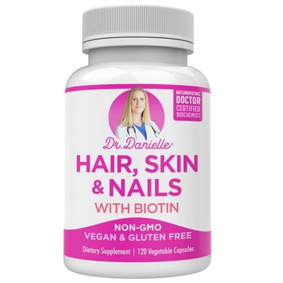 Doctor Danielle Hair Skin and Nails Vitamins for Women and Men- Biotin 5000 mcg Supplement to Support Normal Hair Growth and Glowing Skin, Organic Coconut Water, Rice Phytoceramides