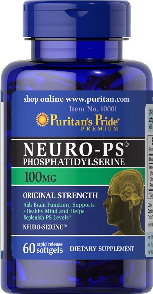 Puritan&#39;s Pride Neuro-PS (Phosphatidylserine) 100 mg-60 Softgels