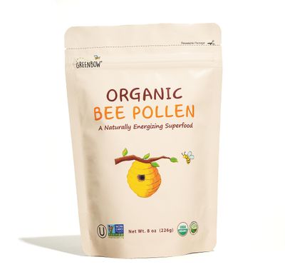 Greenbow Organic Bee Pollen - 100% USDA Certified Organic, Non-GMO, Pure, &amp; Natural Bee Pollen - Superfood Packed w/Proteins, Vitamins &amp; Minerals (8oz)