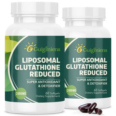Liposomal Glutathione 2000 MG, 10x Better Absorption, Glutathione Supplement with Hyaluronic Acid + Collagen Peptide + Resveratrol, Powerful Antioxidant, Health Aging, Immune Health, 120 Count