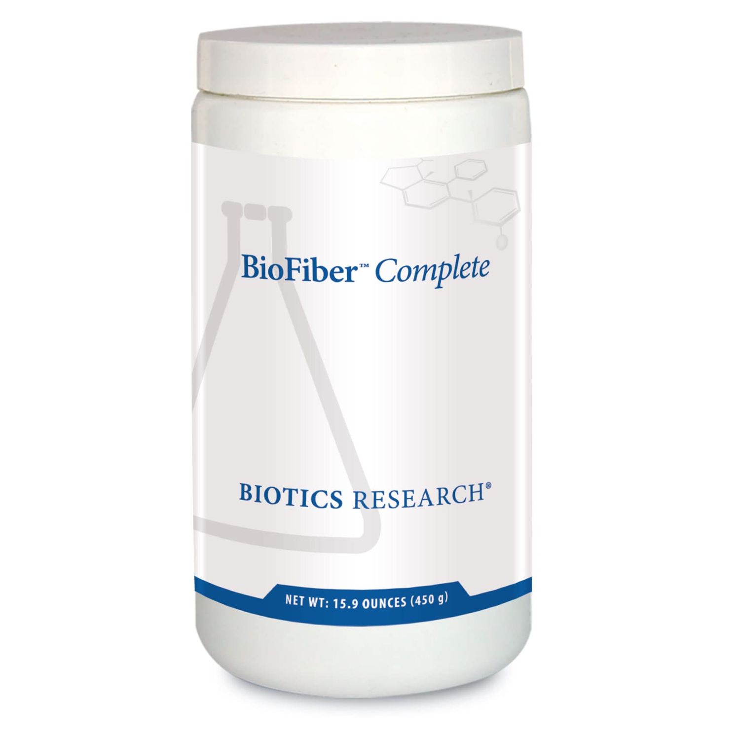 Biotics Research BioFiber Complete - 10 Whole Food Fibers (Organic &amp; Non-GMO), 5g of Fiber Per Serving, Easy-to-Mix Powder, Prebiotic Gut Support 15.9 Oz