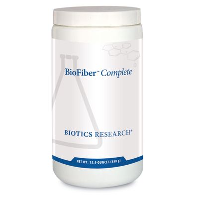 Biotics Research BioFiber Complete - 10 Whole Food Fibers (Organic &amp; Non-GMO), 5g of Fiber Per Serving, Easy-to-Mix Powder, Prebiotic Gut Support 15.9 Oz