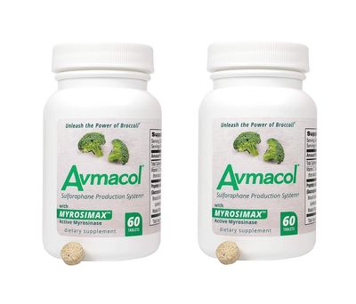 AVMACOL (120) 2 Bottle Value Sulforaphane Supplement with Myrosinase