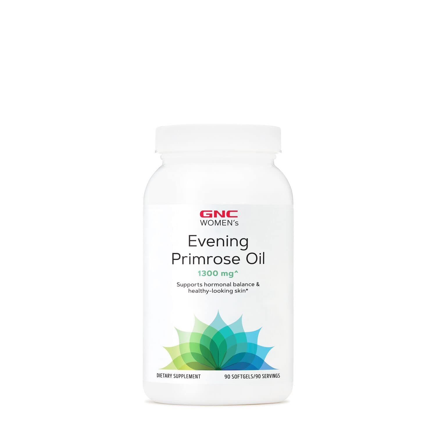 GNC Women&#39;s Evening Primrose Oil (EPO) 1300 mg | Supports Hormonal Balance, Immunity, Healthy Skin and Heart Health | Daily Vitamin | 90 Softgel Capsules