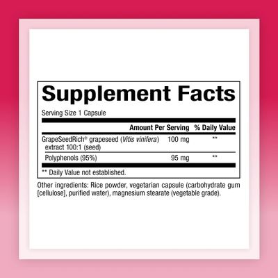 Natural Factors, GrapeSeedRich Grape Seed Extract, Antioxidant Support for Healthy Inflammatory Response, 120 Capsules