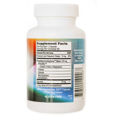 Body Ecology EcoOxyZyme | Multi-Enzyme Digestive Supplement | Supports Immune System and Gut Health | Biofilm Disruptor | 60 Capsules
