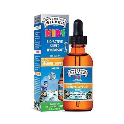 Sovereign Silver Bio-Active Silver Hydrosol for Kids Daily Immune Support - 2 oz Dropper