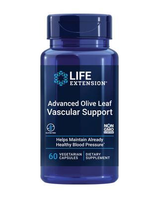 Life Extension Advanced Olive Leaf Vascular Support Promotes Cardiovascular &amp; Circulatory Health - Gluten-Free, Non-GMO, Vegetarian - 60 Vegetarian Capsules