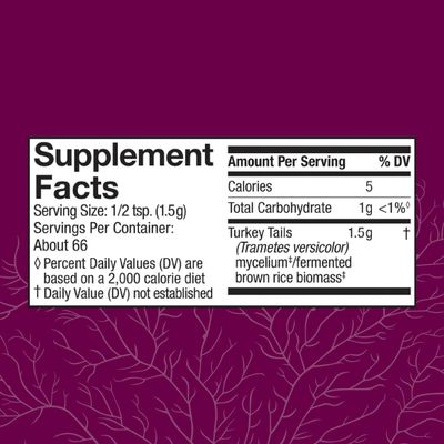 Host Defense Turkey Tail Mushroom Powder - Digestive Health & Immune Response Support Supplement - Mushroom Supplement for Gastrointestinal & Gut Microbiome Support - 3.5 oz (66 Servings)*